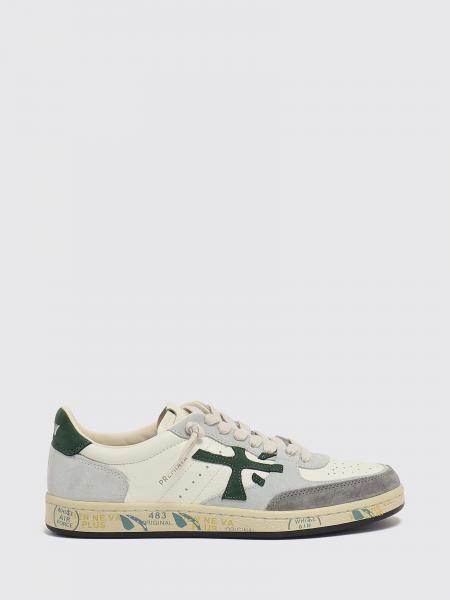Premiata Clay Suede Trainers with Perforated Toe