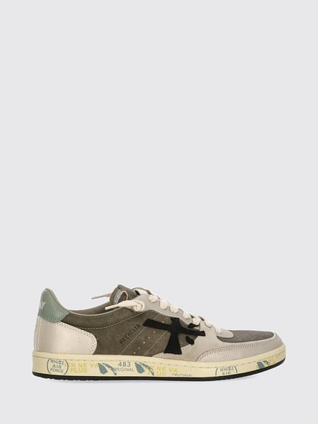 Baskets Clay Premiata en cuir suédé avec bout perforé