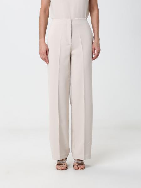 Hanita High-Waisted Cropped Crêpe Trousers with Slash Pockets