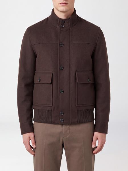Wool and Cashmere Blend Bomber Jacket LARDINI with a High Collar