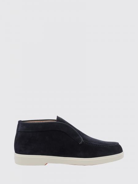 Bottines chukka Santoni en daim avec bout rond et semelle en caoutchouc
