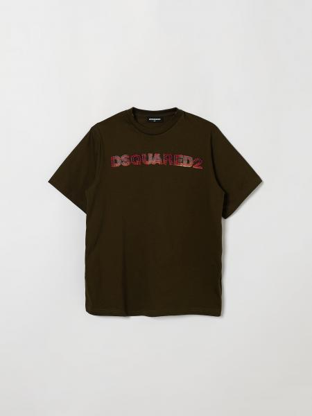 Dsquared2 Boy's Cotton T-shirt with Contrasting Logo