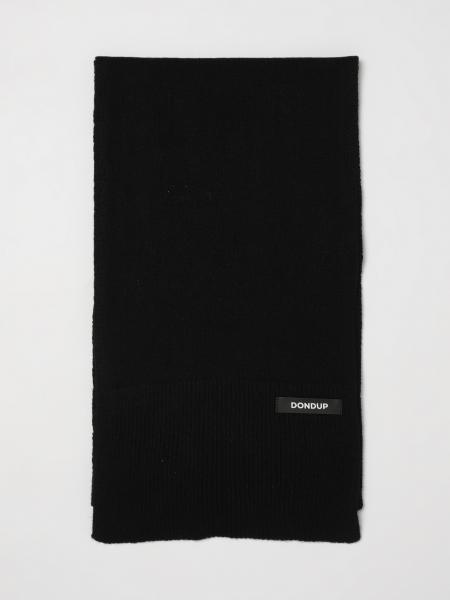 Ribbed Wool and Cashmere Blend Scarf Dondup with Applied Logo