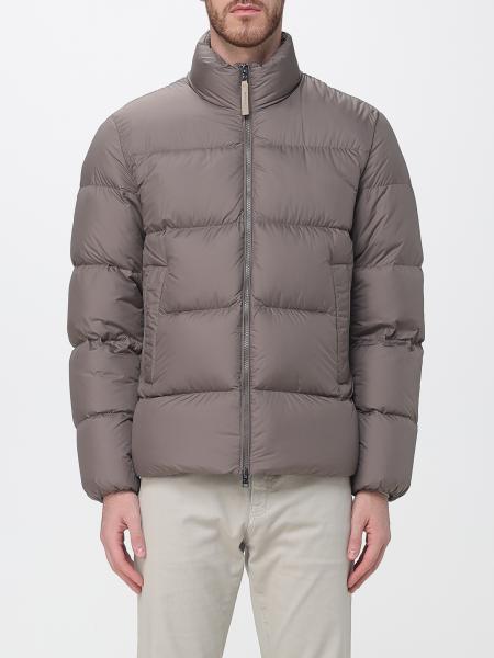 Woolrich Quilted Nylon Down Jacket with High Neck and Zip Closure