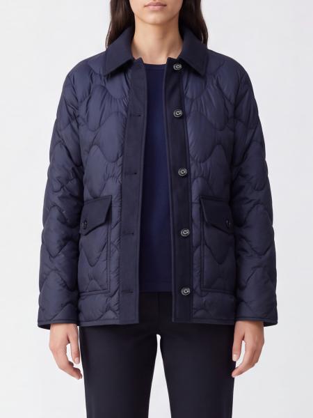 Woolrich Polyester Down Jacket with Classic Collar and Patch Pockets