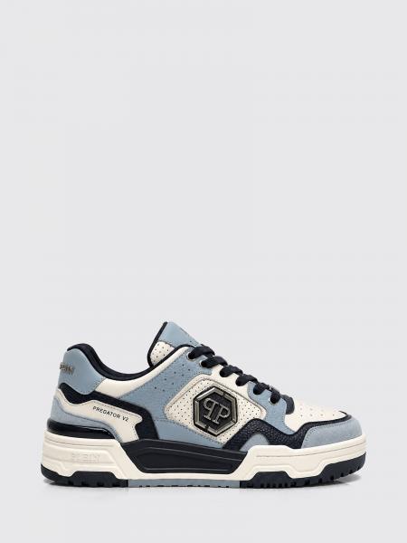 Philipp Plein Predator V2 Low-Top Leather Sneakers with Hexagon Logo