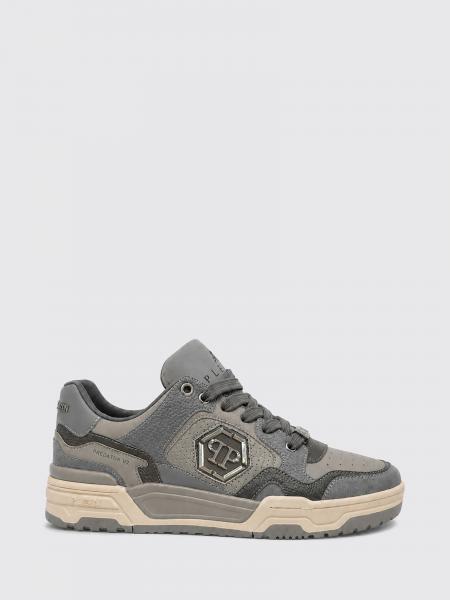 Philipp Plein Predator V2 Low-Top Leather Sneakers with Hexagon Logo