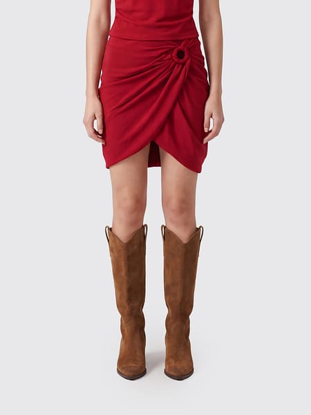 Isabel Marant High-Waisted Draped Crêpe Pencil Mini Skirt