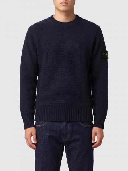 STONE ISLAND 버진 울 블렌드 크루넥 스웨터 (나침반 로고 패치)