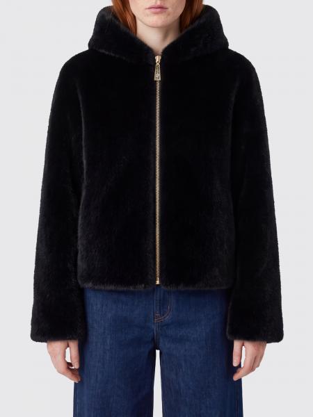 Hooded Faux Fur Jacket Liu Jo with Zip Closure