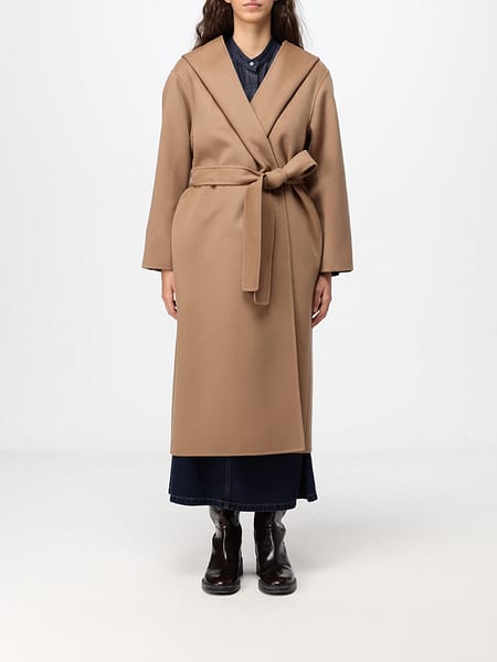 Long Hooded Wool-Blend Robe Coat 'S Max Mara