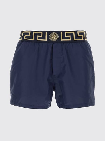Versace Greca Border Polyester Boxer Shorts with Medusa Logo