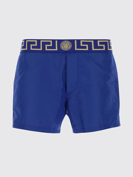 Versace Greca Border Polyester Boxer Shorts with Medusa Logo