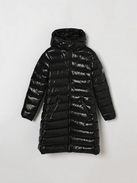 MONCLER 女童 Moka 连帽长款尼龙羽绒服