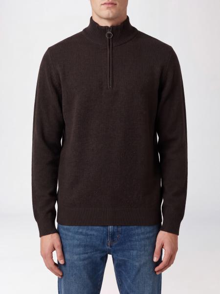 Barbour 100% Wool Half-Zip High Neck Jumper with Applied Patches