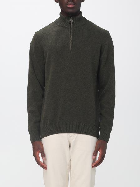 Barbour 100% Wool Half-Zip High Neck Jumper with Applied Patches