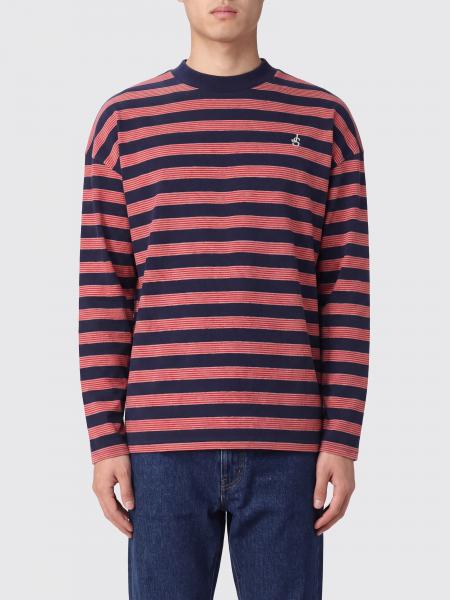 Jil Sander Striped Long-Sleeved Cotton T-Shirt with Embroidered Logo