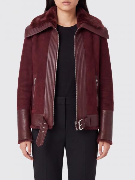 Cropped Faux Fur Jacket Patrizia Pepe with Classic Collar and Zip Pockets