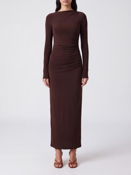 Robe longue The Andamane en jersey à encolure asymétrique et coupe slim