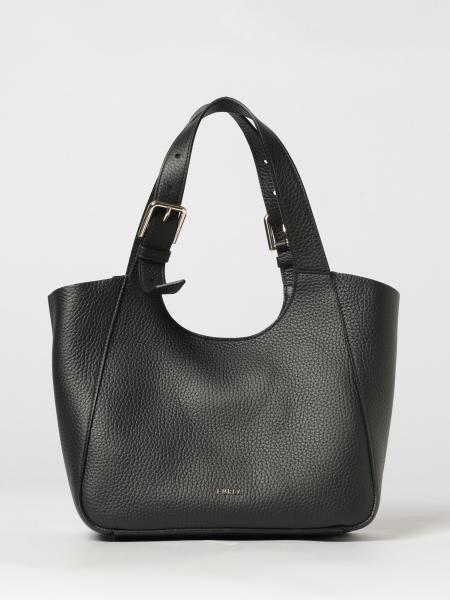 Dora Furla Small Pebbled Leather Shoulder Bag with Lobster Clasp Closure