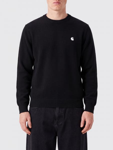 Carhartt WIP Wool Blend Crewneck Jumper with Contrast Embroidered Logo