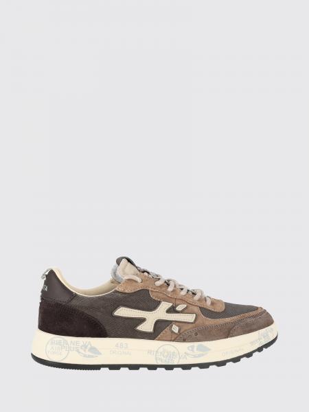 Nous Premiata Mesh and Suede Trainers with Serrated Tread Sole