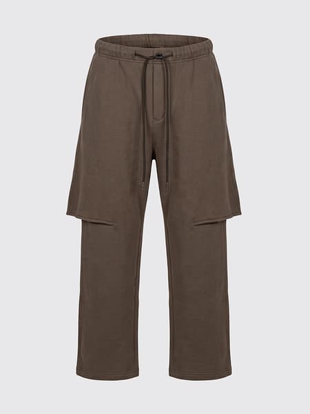 Sacai High-Waisted Asymmetrical Straight-Leg Cotton Trousers