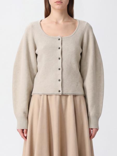 Jacquemus Slim Fit Wool and Cashmere Cardigan with Puff Sleeves