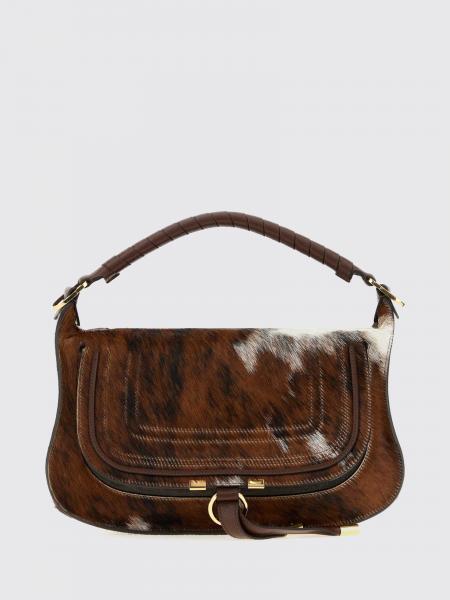 Bolso de mano Marcie Chloé de piel y pelo de potro con motivo animal y asas trenzadas