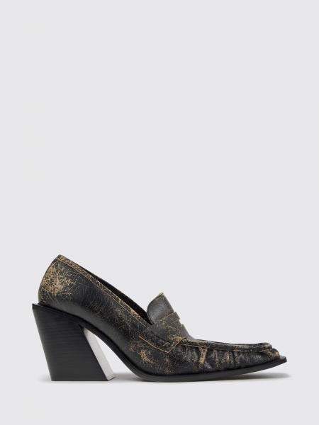 Escandalo Two-Tone CamperLab Distressed Leather Loafers with Square Toe