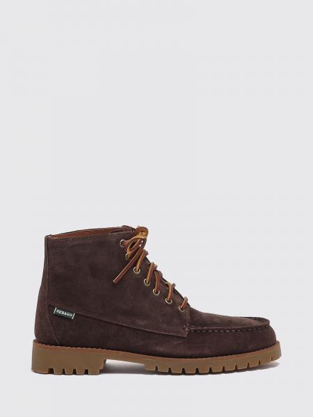Sebago Parker Suede Lace-Up Ankle Boots with Raised Seam Toe