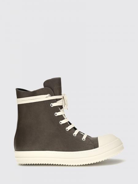 High-Top Sneakers Rick Owens in Calf Leather with Side Zip Closure