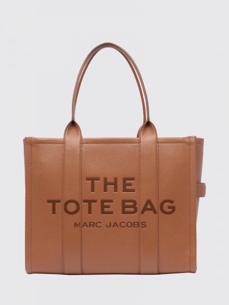 The Large Tote Bag Marc Jacobs in Grained Leather with Printed Logo