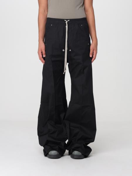 Rick Owens Bela Wide-Leg Cotton Trousers with Drawstring Waist