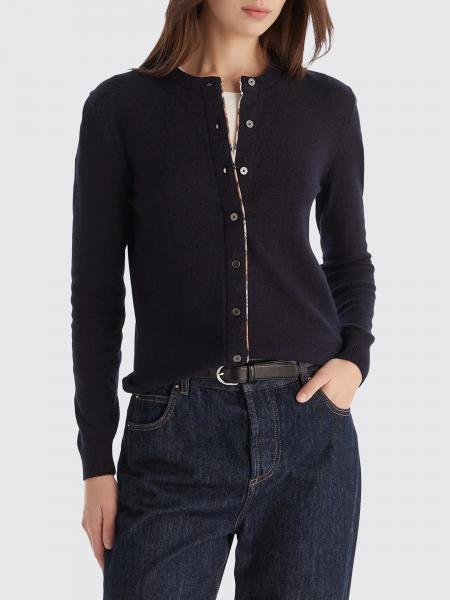 Barbour Cardigan in a Wool and Cashmere Blend with Button Closure