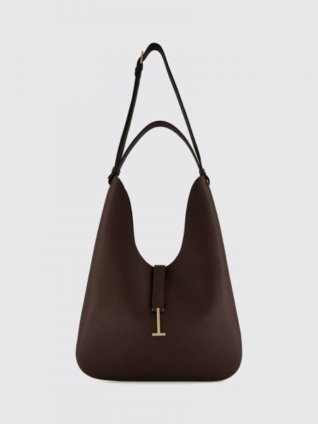 Tom Ford Grained Calfskin Hobo Bag with Monogram Logo