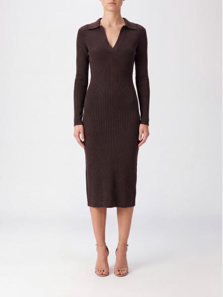 MC2 Saint Barth V-Neck Wool Knit Midi Sheath Dress