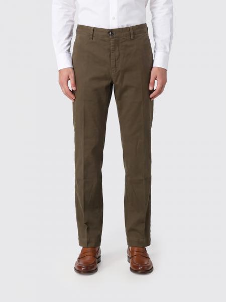 Slowear Slim Fit Stretch Cotton Chino Trousers with Slash Pockets