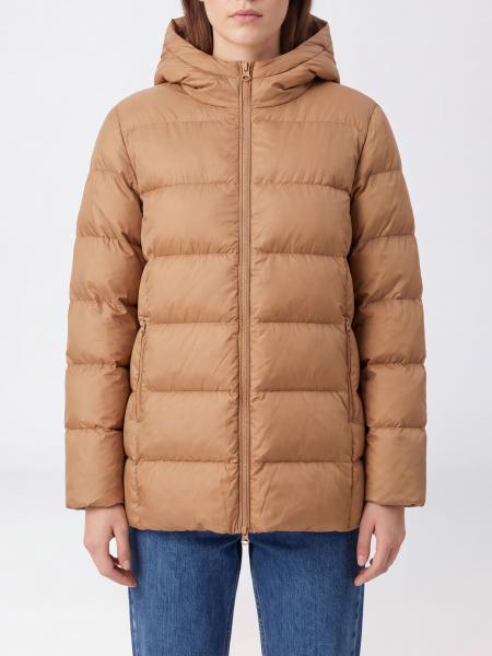MM Max Mara Short Quilted Water-Repellent Nylon Down Jacket with Hood