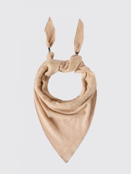 Sciarpa triangolare Brunello Cucinelli in cashmere con ricamo e monile