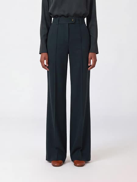Zimmermann Valiant High-Waisted Flared Wool Trousers