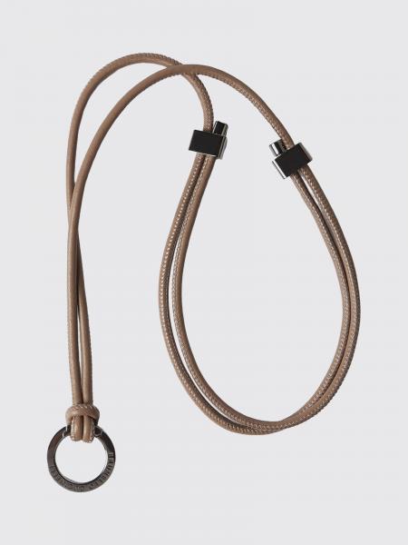Wool Eyewear Holder Brunello Cucinelli with Drawstring and Metal Ring