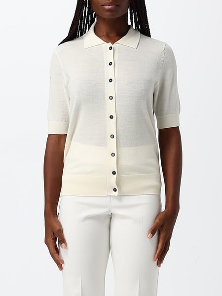 MEIMEIJ Short-Sleeved Slim Fit Cardigan in Pure Virgin Wool