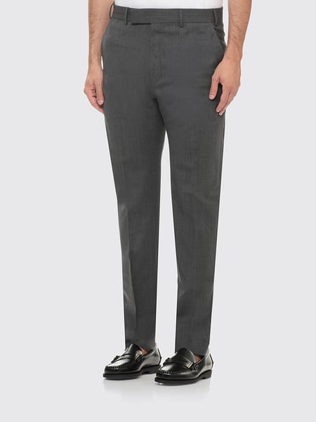 PT TORINO Slim Fit Mid-Rise Tailored Trousers in Stretch Virgin Wool