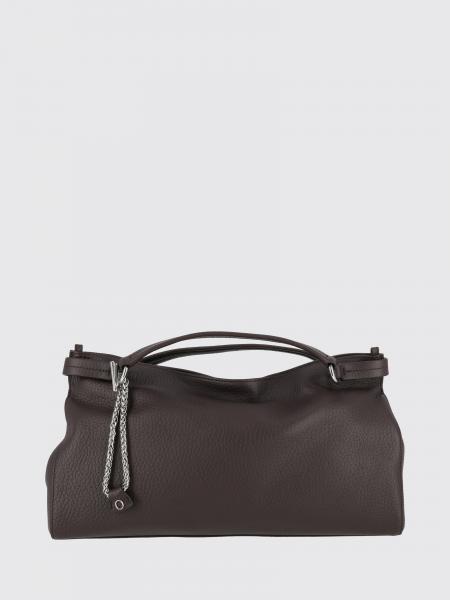 Sac à main Virgo Orciani en cuir grainé avec double anse et breloque