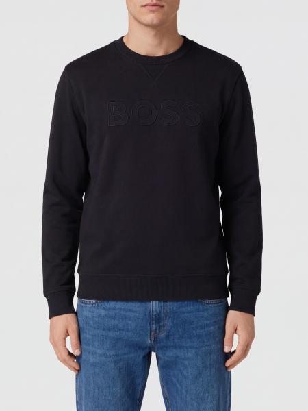 BOSS 纯棉圆领同色系徽标卫衣