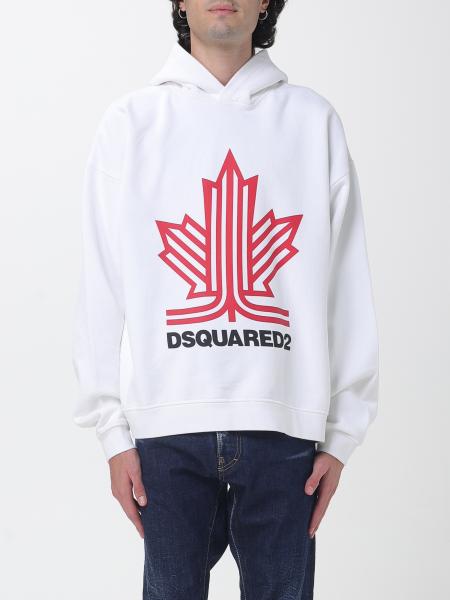 Sweat à capuche relaxed fit Dsquared2 en coton avec logo contrastant