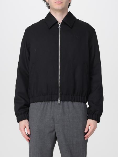 Wool Shirt Jacket Ami Paris with Zip Closure and an Elasticated Hem