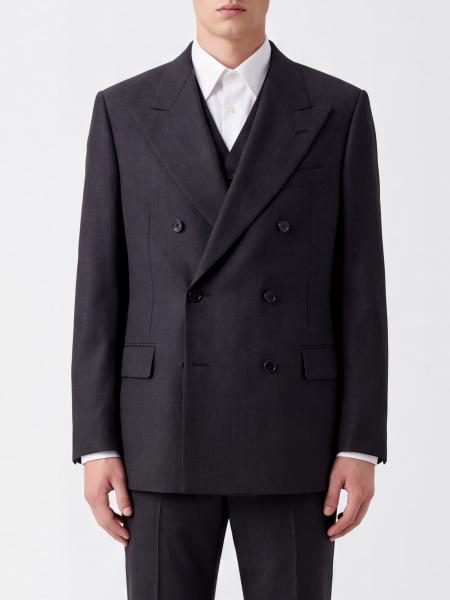 Sartorial Double-Breasted Blazer Dries Van Noten in Pure Wool with Peak Lapels