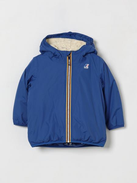 Giubbotto Le Vrai 4.0 Claudine K-Way da bambino con cappuccio e interni in shearling